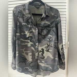 Camouflage button down shirt